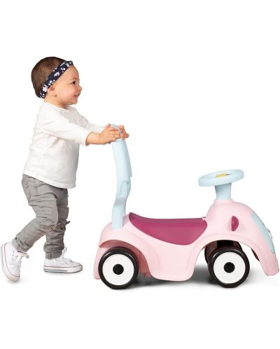 Детска кола за бутане Smoby - цикламено-розова - 8