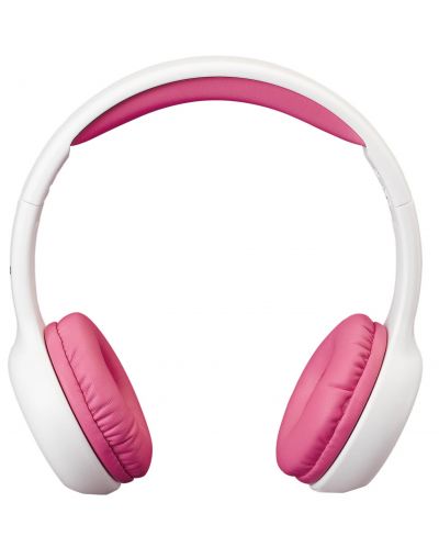 Детски слушалки Lenco - HP-010PK, розови/бели - 1