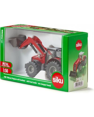 Детска играчка Siku - Трактор Massey Ferguson с челен товарач, 1:50 - 5