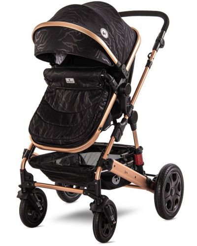 Детска комбинирана количка Lorelli - Lora, Luxe Black - 4