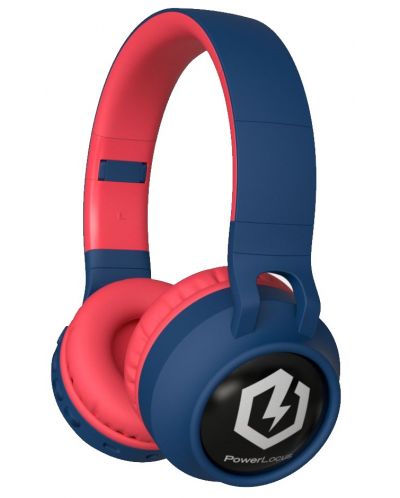 Детски слушалки PowerLocus - Buddy, безжични, сини/червени - 1