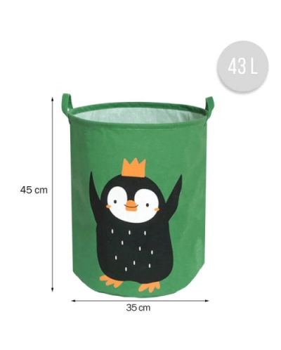 Детска кошница за съхранение на играчки Sipo - Пингвин, 43 l - 4