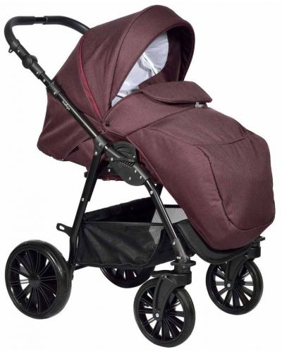 Комбинирана детска количка 3в1 Baby Giggle - Sesto, бордо - 2