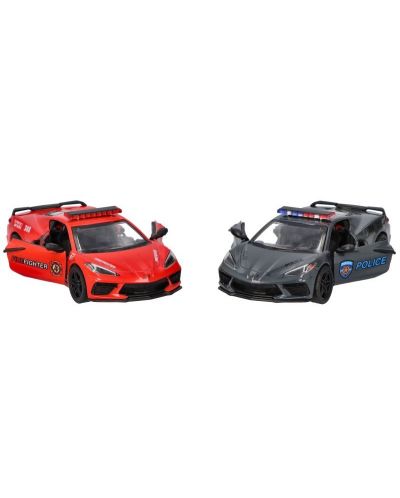 Детска играчка Goki - Полицейска кола/пожарна, Corvette 2021, асортимент - 1