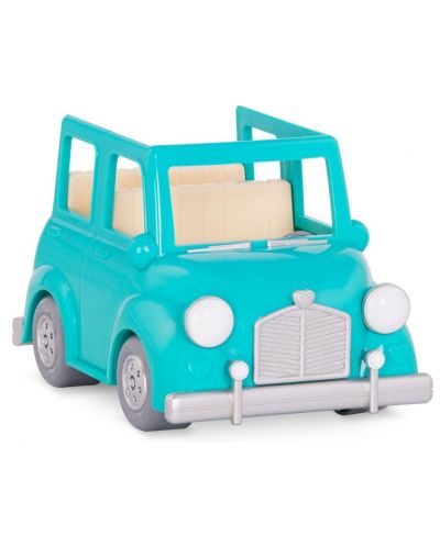 Детска играчка Battat Li'l Woodzeez - Кола, зелена, с куфарче - 1