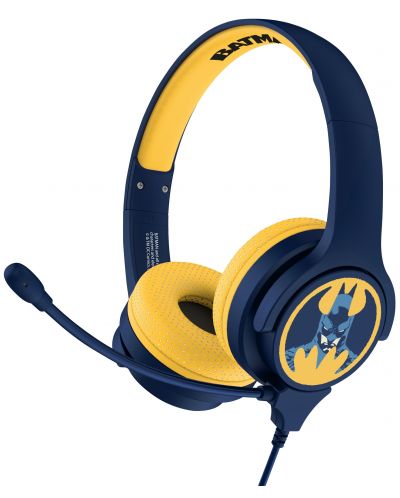 Детски слушалки OTL Technologies - Batman Interactive, сини/жълти - 1