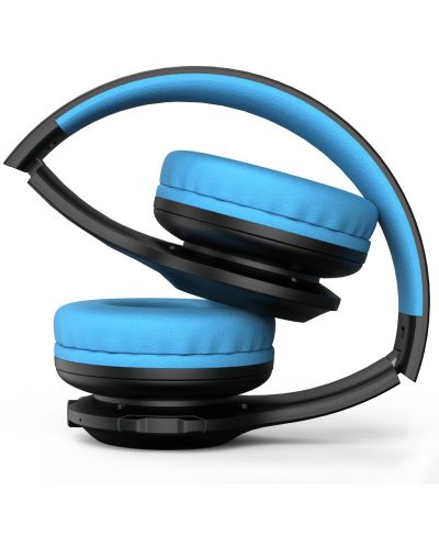 Детски слушалки PowerLocus - PLED, безжични, черни/сини - 6