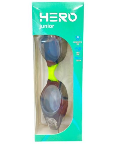 Детски очила за плуване HERO - Kido, черни/зелени - 4