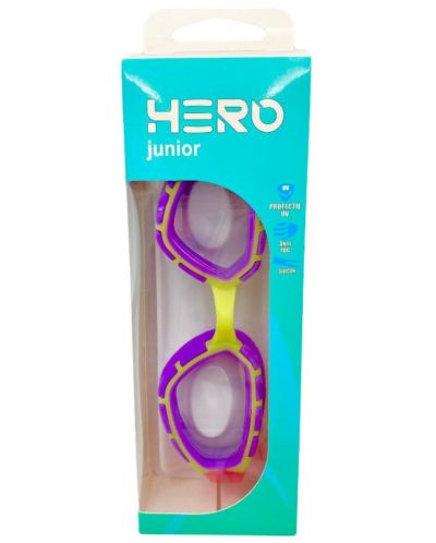 Детски очила за плуване HERO - Fit Junior, лилави/розови - 3
