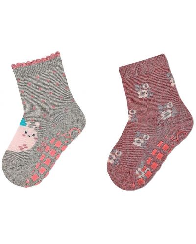 Детски чорапи с бутончета Sterntaler - С охлюв, 2 чифта, 21/22, 18-24 месеца - 1