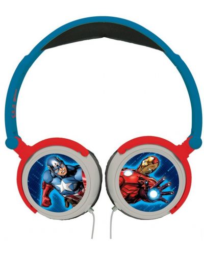 Детски слушалки Lexibook - Avengers HP010AV, сини/червени - 2