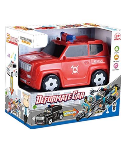 Детска играчка Ocie - Трансформираща се пожарна кола и станция - 2