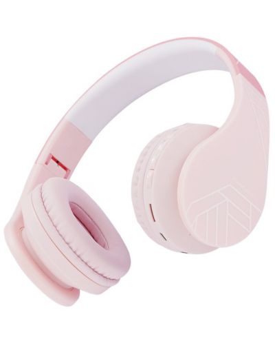 Детски слушалки с микрофон PowerLocus - P1, безжични, розови - 2