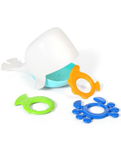 Детска играчка за баня Babyono - Whale Kiper, бяла - 1