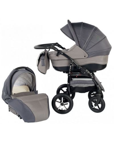 Детска количка 2 в 1 Baby Merc - Zipy, сиво - 1