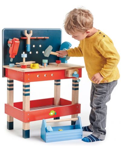 Детска дървена работилница Tender Leaf Toys - С инструменти, 19 части - 4
