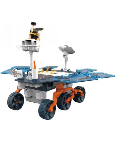 Детска играчка за сглобяване Raya Toys - Соларен робот Марсоход, 46 части, син - 1
