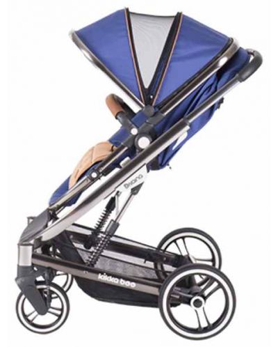 Детска количка 2 в 1 KikkaBoo Divaina - Тъмносиня, с кош за новородено - 9