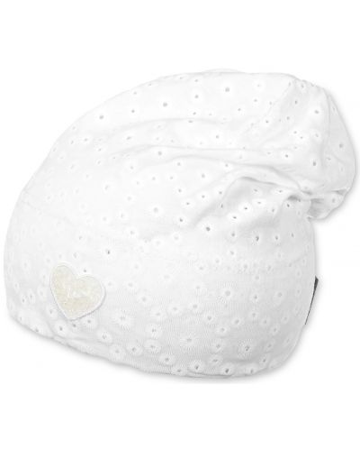 Детска шапка за преходните сезони Sterntaler - 43 cm, 5-6 месеца, бяла - 1