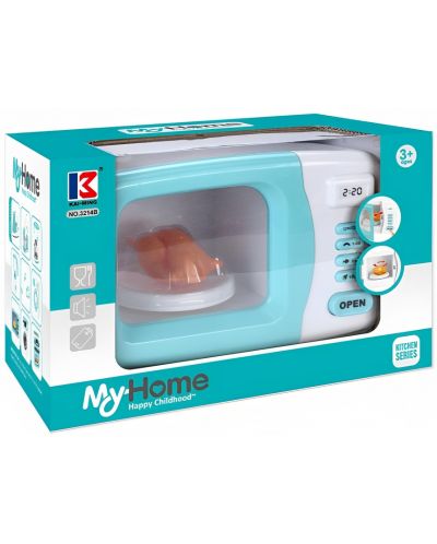 Детска играчка Raya Toys - Микровълнова фурна My Home, синя - 2
