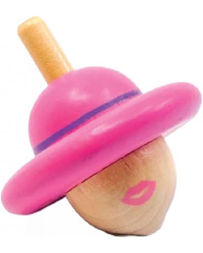 Детска играчка Svoora - Дамата, дървен пумпал Spinning Hats - 1