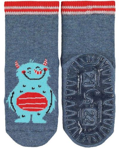 Детски чорапи със силикон Sterntaler - Fli Air, сини, 17/18, 6-12 месеца - 2