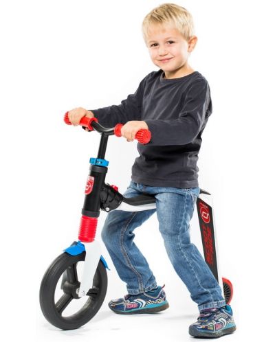 Детска тротинетка 2 в 1 Scoot&Ride - Highwayfreak, червено-черна - 4