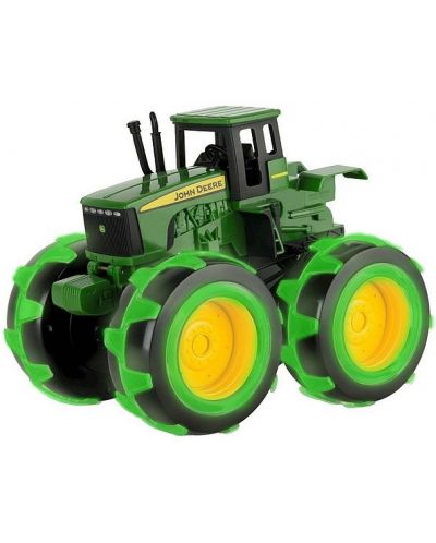 Детска играчка John Deere - Трактор, с чудовищни светещи гуми - 1