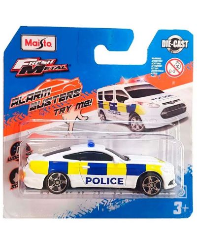 Детска играчка Maisto - Полицейска кола, Alarm Buister, със звуци, 1:72 - 1