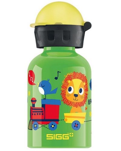Детска бутилка Sigg KBT – Jungle train, зелена, 0.3 L - 1