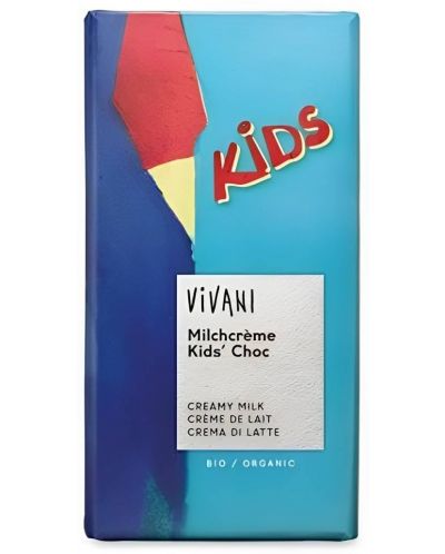 Детски био шоколад с млечен крем, 100 g, Vivani - 1