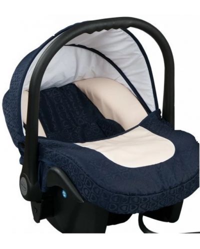 Кошница за кола Baby Merc - Leo, 3-9 kg, синя/бежова