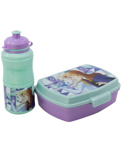 Детски комплект Stor - Frozen, бутилка и кутия за храна - 1