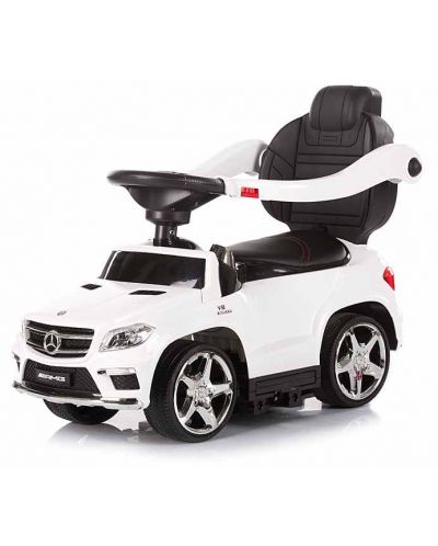 Детска кола с дръжка и сенник Chipolino - Mercedes GL63 AMG, бяла - 3