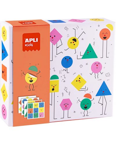 Детска игра със стикери Apli Kids - Емоциите с геометрични форми - 1