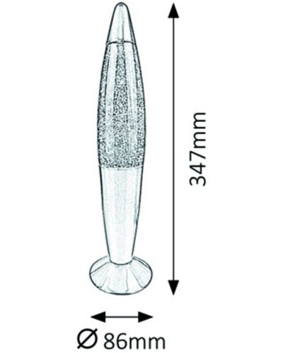 Декоративна лампа Rabalux - Glitter Rainbow, 15 W, 8.6 x 34.7 cm - 2