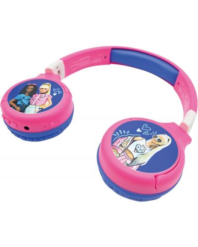 Детски слушалки Lexibook - Barbie HPBT010BB, безжични, сини - 4