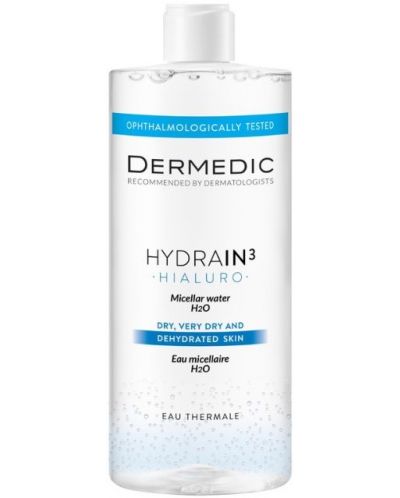 Dermedic Hydrain3 Hialuro Мицеларна вода H2O, 500 ml - 1