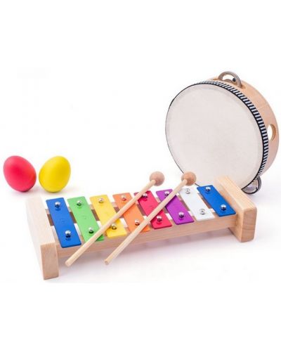 Детски музикален комплект Woody - Дървени инструменти - 2