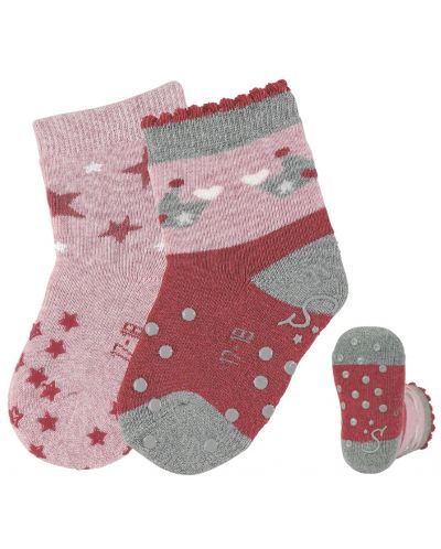 Детски чорапи със силиконови бутончета Sterntaler - 2 чифта, 21/22 размер, 18-24 месеца - 1
