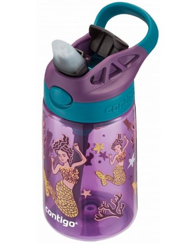 Детска бутилка Contigo Cleanable - Mermaids, 420 ml, лилава - 3