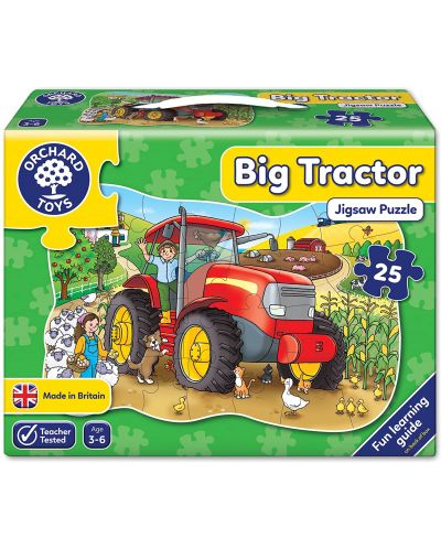 Детски пъзел Orchard Toys - Големият трактор, 25 части - 1