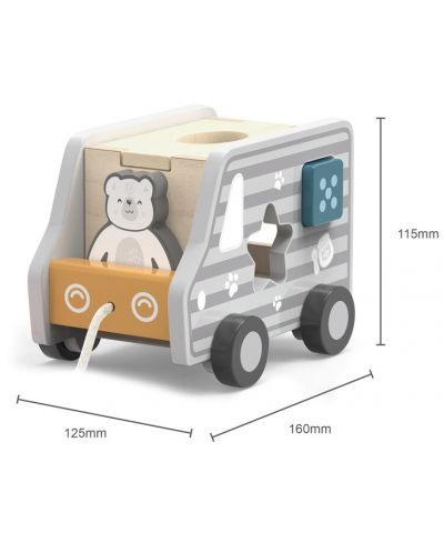 Детска играчка Viga Polar B - Камион за сортиране и дърпане - 4