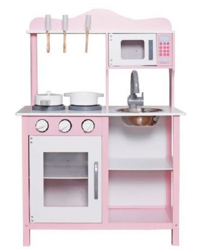 Детска дървена кухня Ginger Home - С аксесоари, розова - 2