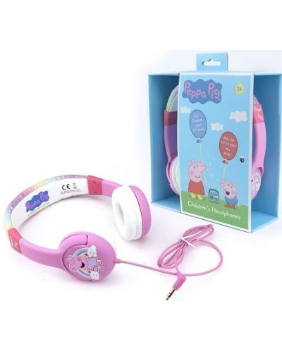 Детски слушалки OTL Technologies - Peppa Pig Rainbow, розови - 3