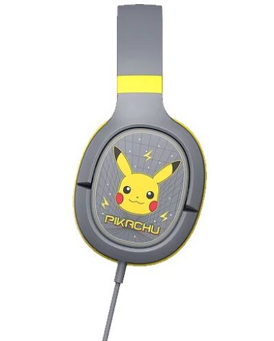 Детски слушалки OTL Technologies - Pro G1 Pikachu, сиви/жълти - 2