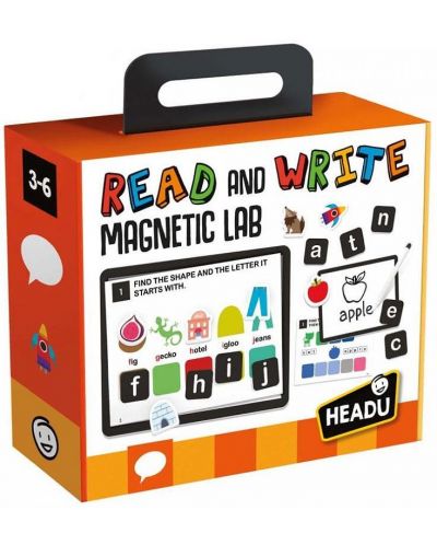 Детска игра Headu - Прочети и напиши, Магнитна лаборатория (английски език) - 1