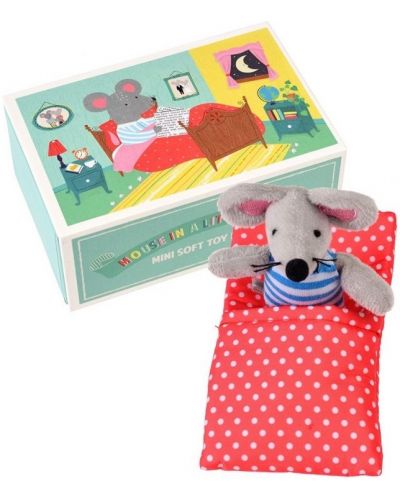 Детска мека играчка Rex London - Мишка в малка къща - 1