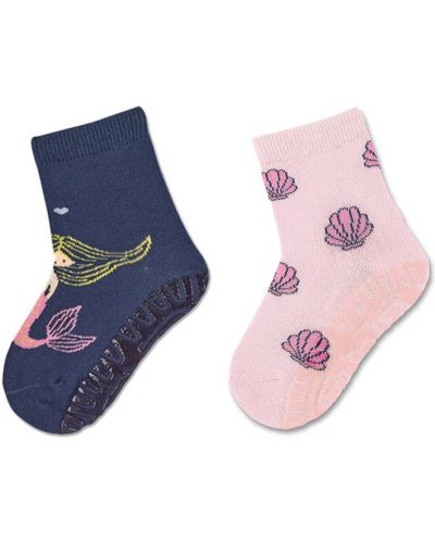 Чорапи със силиконова подметка Sterntaler - Русалка, 25/26 размер, 3-4 години, 2 чифта - 1