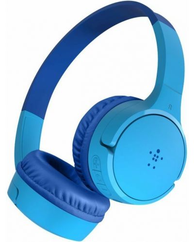 Детски слушалки с микрофон Belkin - SoundForm Mini, безжични, сини - 1